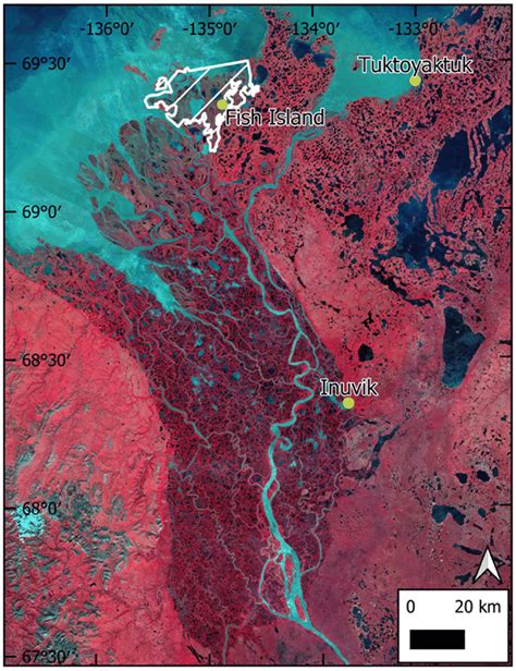 False Color Composite 100 M Resolution LANDSAT8 Image Bands 3 4 And