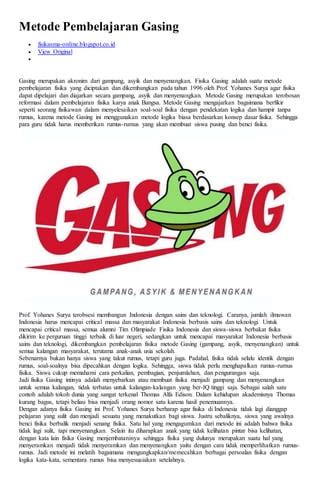 Metode Pembelajaran Gasing PDF