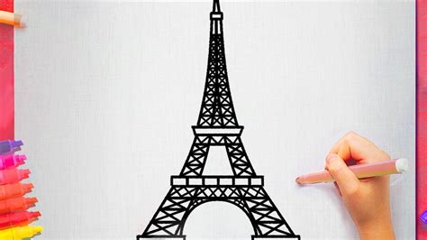 Comment Dessiner La Tour Eiffel De Paris Facile YouTube