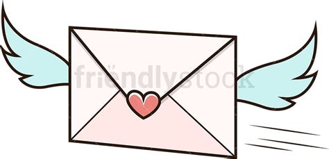 Sent Love Letter Cartoon Vector Clipart - FriendlyStock