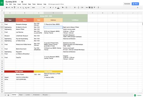 Trip Planning Spreadsheet Template Google Sheets Web Plan Your Journey