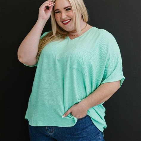 Zenana Outfitters Tops New Mint Oversized Zenana Planning On It