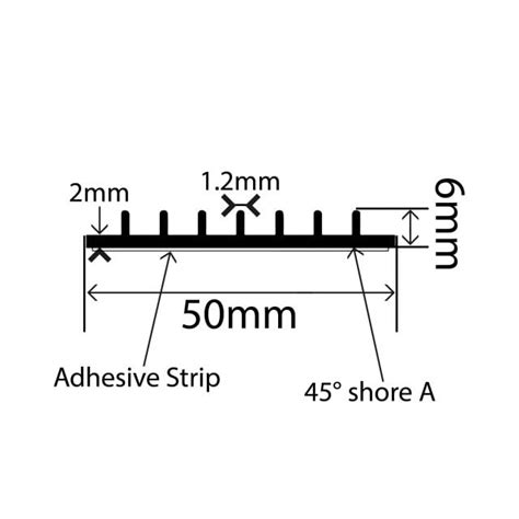 Epdm Sponge Door Seal Mm X Mm Rubbersmart Co Uk