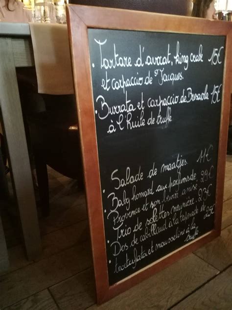 Menu au Au Gré du Train Grez Doiceau