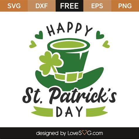 Free Happy St Patrick S Day Svg Cut File Lovesvg