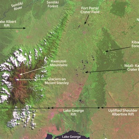 10. Geological map of the Rwenzori Mountains and surrounding areas ...