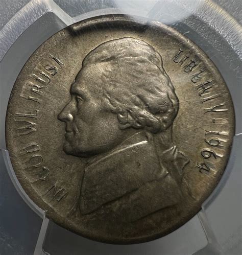 1964 Jefferson Nickel PCGS AU58 Broadstruck Multi Struck Mint Error