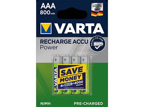 Varta Akku Recharge Accu Power Micro Aaa Nimh Mah Er Blister Nimh