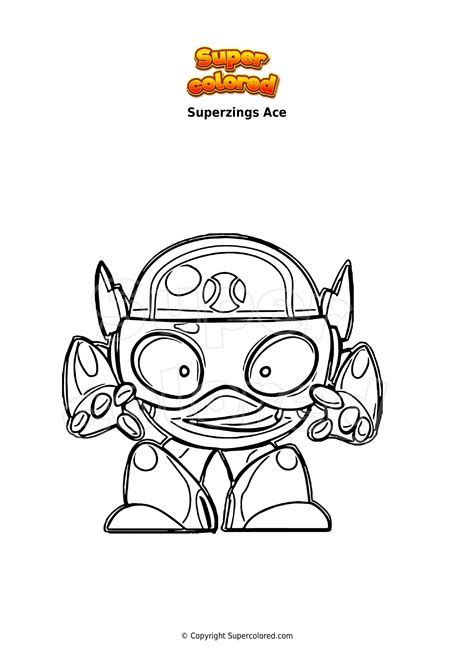 Dibujo Para Colorear Superzings Ace Supercolored