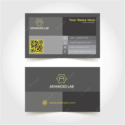 Premium Vector Unique Black And Yellow Corporate Business Card