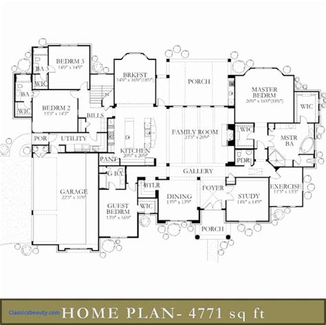 Floor Plans For 4000 Square Foot Homes