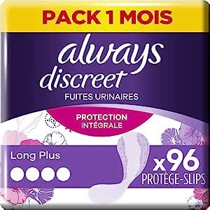 Always Discreet 96 Protège Slips Incontinence Femme Long Plus