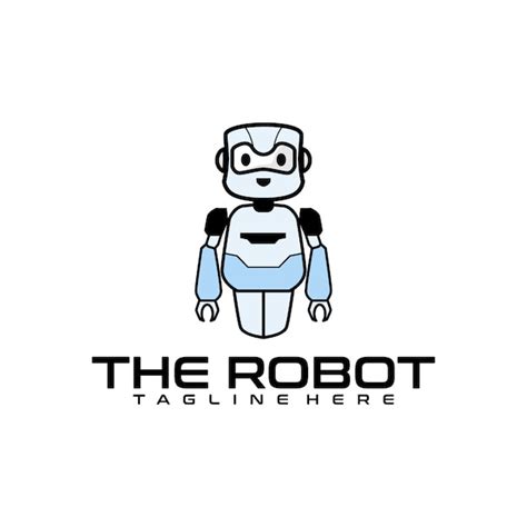 Roboter Logo Premium Vektor