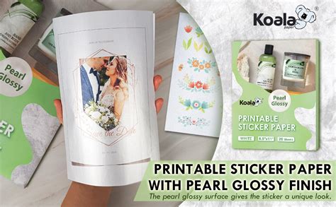 Koala Pearl Glossy Sticker Paper For Inkjet And Laser Printer 20