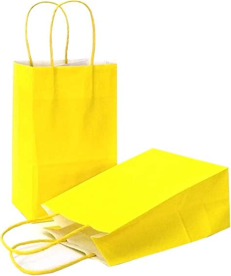 Amazon AZOWA Gift Bags Mini Small Kraft Paper Bags With Handles 4