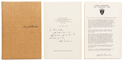 Lot Detail - Dwight D. Eisenhower Signed D-Day Speech From the Limited ...