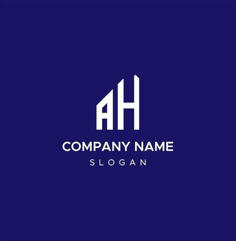 Premium Vector AH A H Letter Logo Design With A Creative