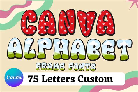 Custom Canva Alphabet Frames Fonts Graphic By Fox7 · Creative Fabrica