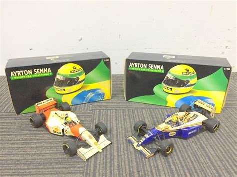 全体的に状態が悪いLANG MINIATUREN GMBH AYRTON SENA RACING CAR COLLECTION 1 18