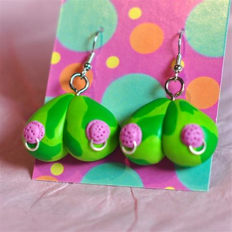 Boob Earrings Etsy