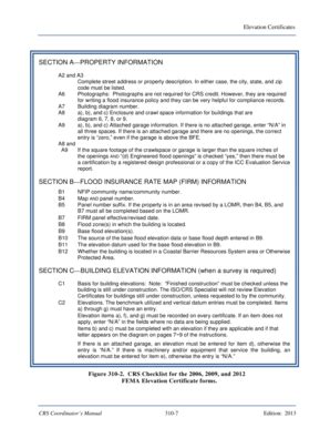 Fillable Online Water Ca Elevation Certificate Checklist Department