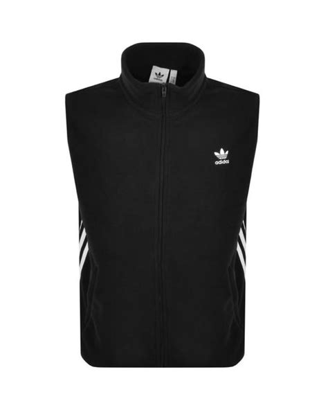 Adidas Originals Fleece Gilet In Black For Men Lyst