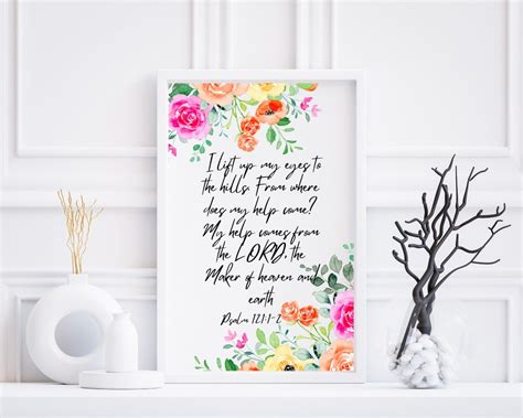 Floral Bible Verse, Christian Digital Download Print, Scripture Wall ...