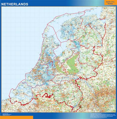 Paises Bajos Mapa Mapa de Países Bajos Político Físico