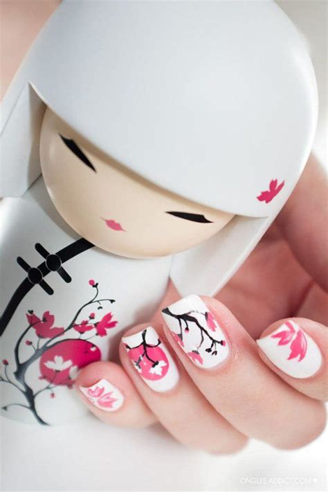 65 Japanese Nail Art Designs Art And Design Cherry Blossom Nails