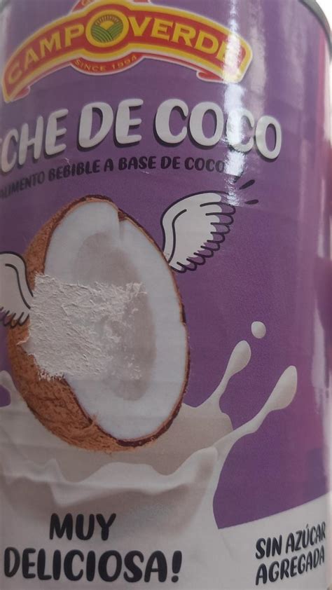 Leche de coco Campo verde kalorie kJ a nutriční hodnoty