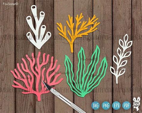 Corals Svg And Seaweed Svg Bundle For Cricut And Silhouette Ocean Svg