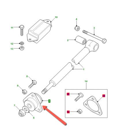 Stc Silentbloc Tirant De Pont Arriere Cote Chassis Defender