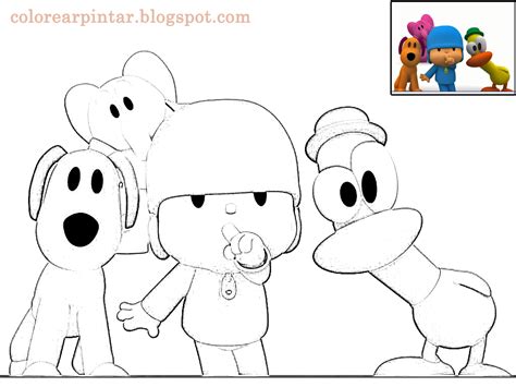 Colorear Pintar Dibujo Pocoyo Para Colorear