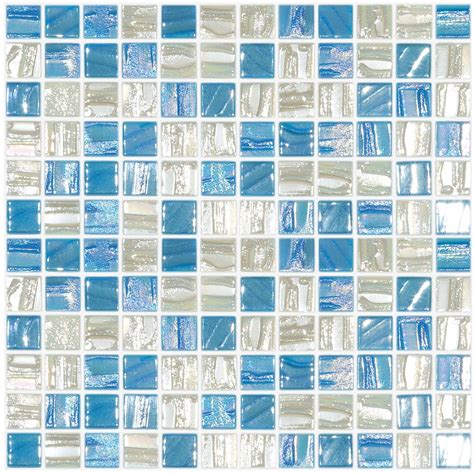 Blue Star Blend 1 X 1 Glass Tile Vidrepur Glass Mosaic Tile Aquablu Mosaics