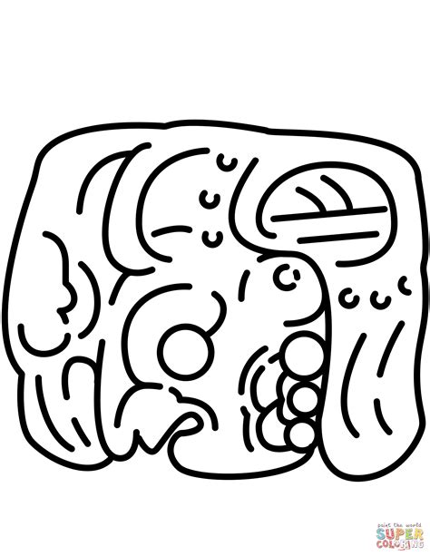 Mayan Glyph Coloring Page Free Printable Coloring Pages