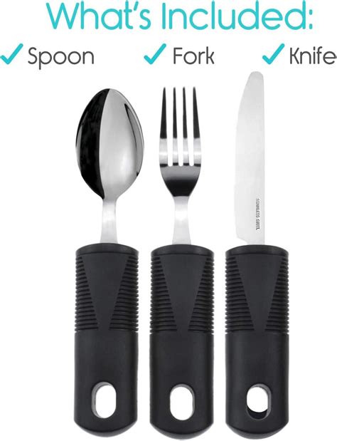 Vive Adaptive Utensil Set Heavy Stainless Steel Silverware For