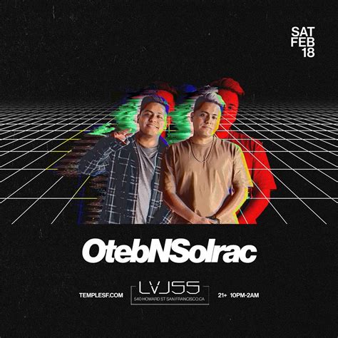 OtebNSolrac LVL 55 Tickets At Temple Nightclub In SF By Temple