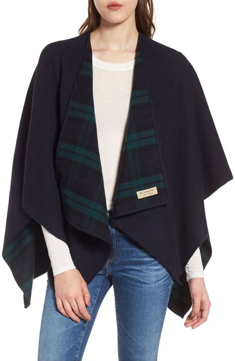 Burberry Crop Reversible Merino Wool Cape Nordstrom Vetements