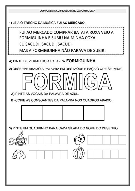 Blog Educa O E Transforma O Atividades Da Cantiga Fui Ao Mercado