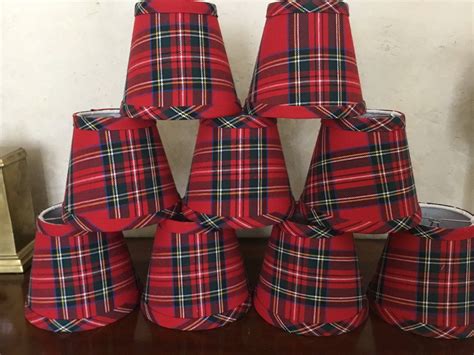 Red Tartan Chandelier Lampshade Plaid Shade Tartan Chandelier Shades - Etsy | Lampshade ...