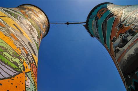 Soweto South Africa Oct 22 2011 Orlando Towers Painted Chimneys