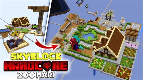 200 Hari Minecraft HARDCORE Tapi Di PULAU MELAYANG Skyblock YouTube