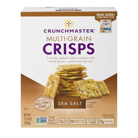 Crunchmaster Multi Grain Sea Salt Crisps Crackers 3 54 Oz Walmart