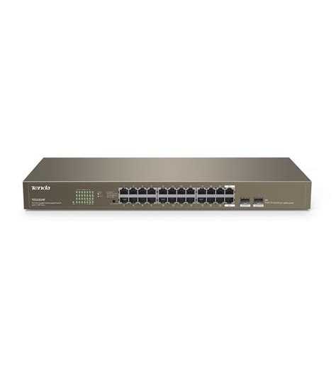 Tenda TEG1024F 24 Port 10 100 1000 Mbps 2 Port SFP Switch Çelik Kasa