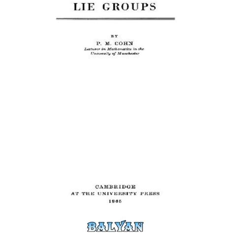 خرید و قیمت دانلود کتاب Lie Groups ترب