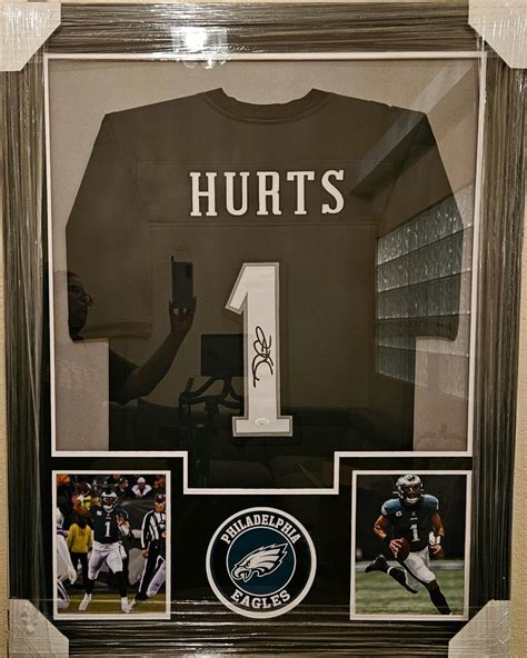 Jalen Hurts Autographed Signed Green Custom Football Jersey Eagles