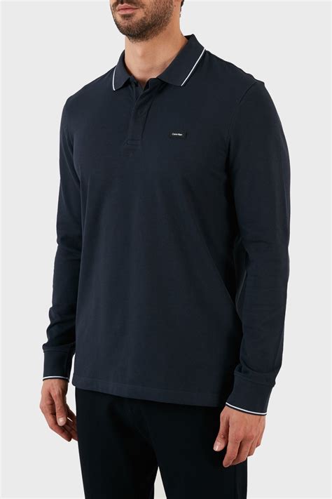 Calvin Klein Logolu Pamuklu Regular Fit D Meli Polo Erkek Sweat