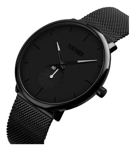 Skmei 9185 Reloj De Lujo Unisex Acero Color De La Malla Negro Color Del