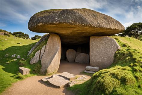 The Interior View Of The Dehus Dolmen Neolithic Tomb In Guer By