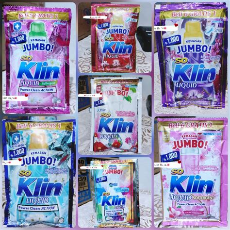 Jual Soklin Liquid JUMBO Detergent Cair Eceran 1 SACHET So Klin